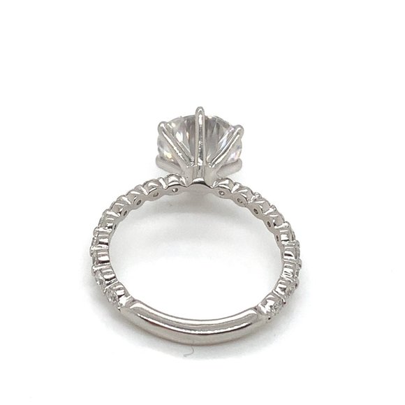 Platinum Moissanite Engagement Ring (2.25 CT) - Picture 3 of 3